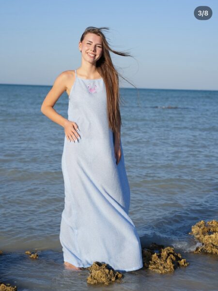 فستان ازرق Free size